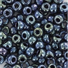 Miyuki rocailles Perlen 6/0 - Metallic iris gunmetal 6-456
